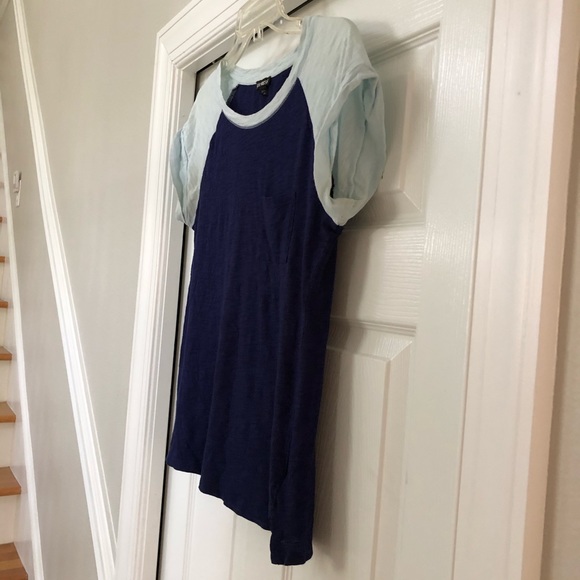 Express Pocket Baseball Raglan Two-Tone Tee Top - Picture 14 of 16